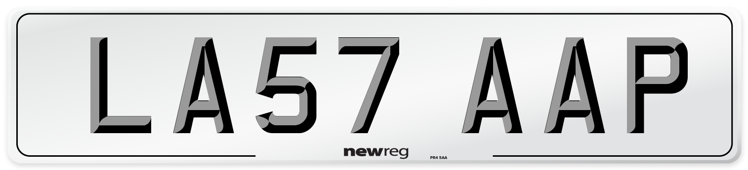 LA57 AAP Number Plate from New Reg